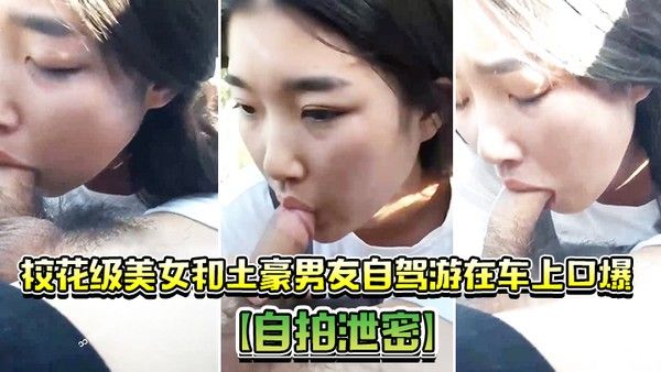 自拍泄.密校花级美女和土豪男友自驾游在车上口爆
